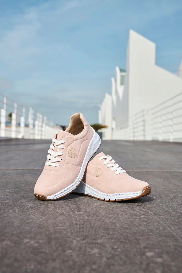 Rieker Sneaker mit MemoSoft-Innensohle, Freizeitschuh, Halbschuh, Schnürschuh