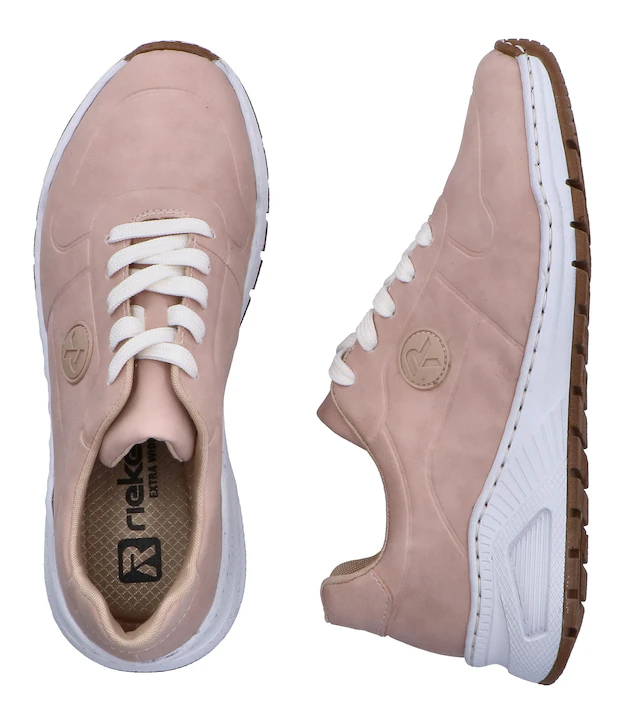 Rieker Sneaker mit MemoSoft-Innensohle, Freizeitschuh, Halbschuh, Schnürschuh