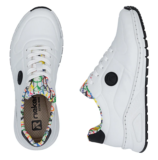 Rieker Sneaker mit MemoSoft-Innensohle, Freizeitschuh, Halbschuh, Schnürschuh