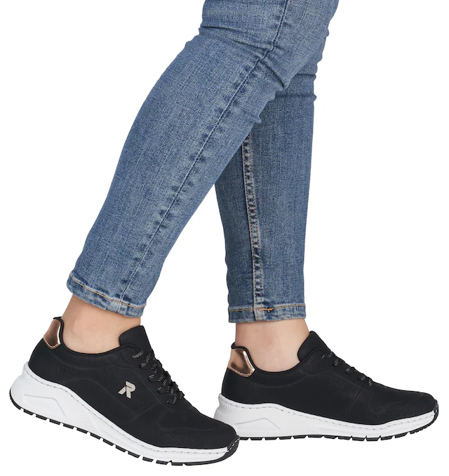 Rieker Sneaker mit MemoSoft-Innensohle, Freizeitschuh, Halbschuh, Schnürschuh
