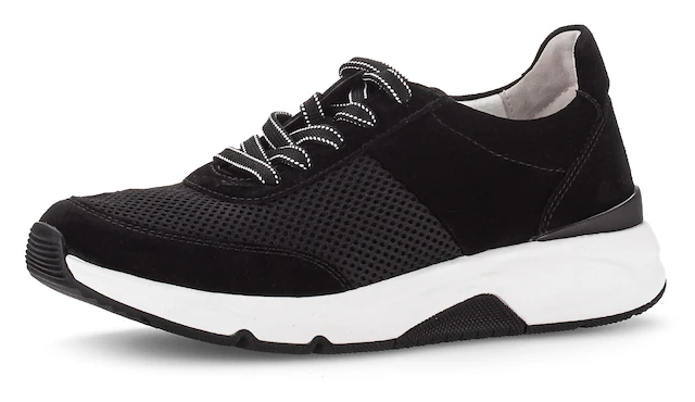 Gabor Keilsneaker , Freizeitschuh, Halbschuh, Schnürschuh, Logoschriftzug an der Ferse