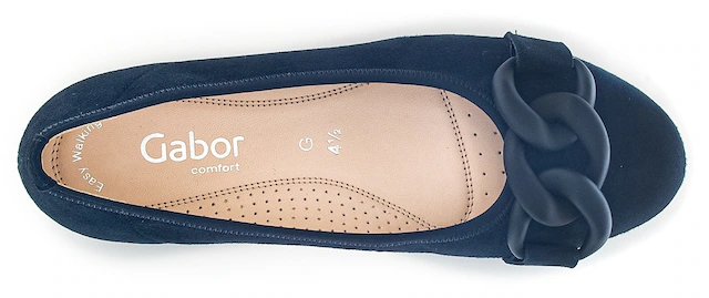 Gabor Ballerina »FLORENZ« , Keilabsatz, Bequemschuh, Slipper, Businessschuh in Weite G (=weit)