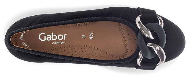 Gabor Ballerina »FLORENZ« , Keilabsatz, Bequemschuh, Slipper, Businessschuh in Weite G (=weit)