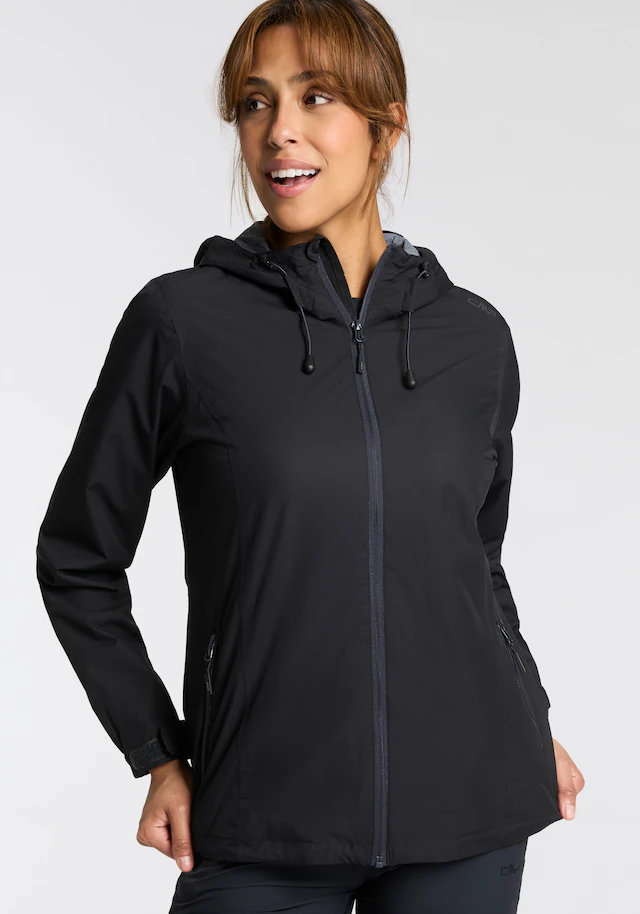 CMP Regenjacke »WOMAN JACKET FIXED HOOD« mit Kapuze mit Kapuze, wasserdicht, winddicht, atmungsaktiv, schnell trocknend