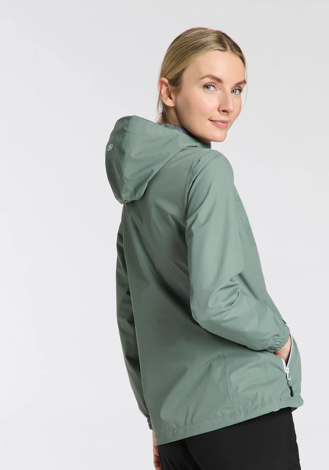 CMP Regenjacke »WOMAN JACKET FIXED HOOD« mit Kapuze mit Kapuze, wasserdicht, winddicht, atmungsaktiv, schnell trocknend