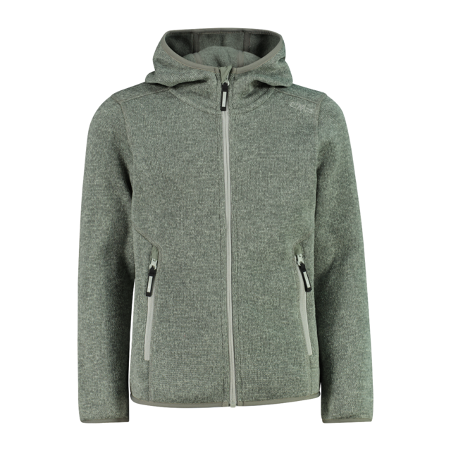 CMP Strickfleecejacke »KID G JACKET FIXED HOOD« mit Kapuze mit Kapuze, wärmeisolierend, windabweisend, wasserabweisend