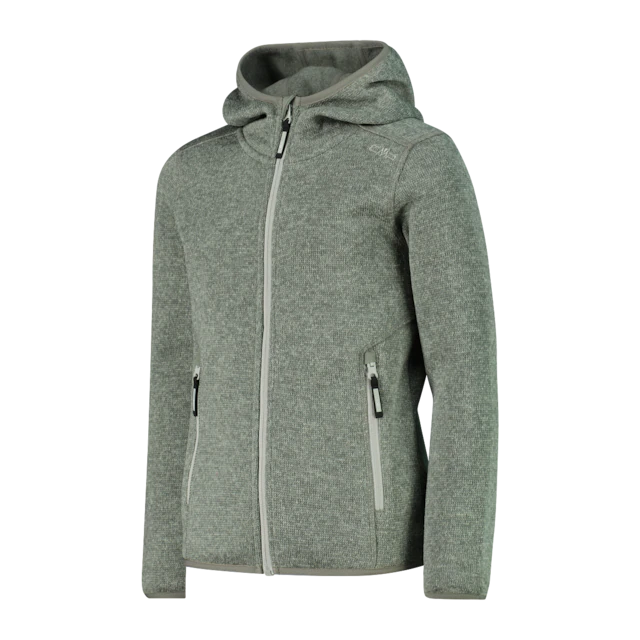 CMP Strickfleecejacke »KID G JACKET FIXED HOOD« mit Kapuze mit Kapuze, wärmeisolierend, windabweisend, wasserabweisend
