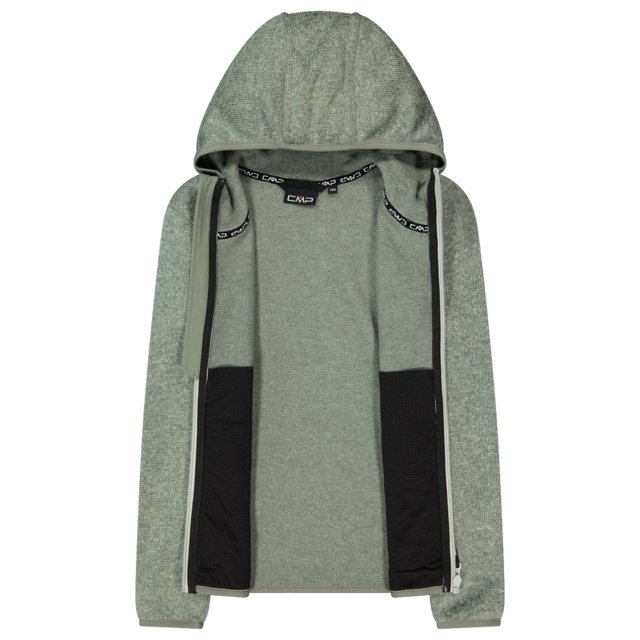 CMP Strickfleecejacke »KID G JACKET FIXED HOOD« mit Kapuze mit Kapuze, wärmeisolierend, windabweisend, wasserabweisend