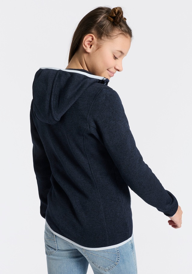 CMP Strickfleecejacke »KID G JACKET FIXED HOOD« mit Kapuze mit Kapuze, wärmeisolierend, windabweisend, wasserabweisend