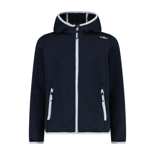 CMP Strickfleecejacke »KID G JACKET FIXED HOOD« mit Kapuze mit Kapuze, wärmeisolierend, windabweisend, wasserabweisend