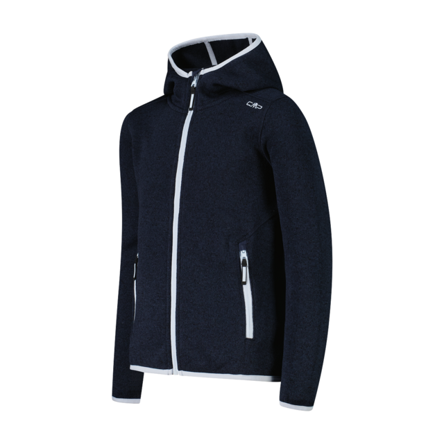 CMP Strickfleecejacke »KID G JACKET FIXED HOOD« mit Kapuze mit Kapuze, wärmeisolierend, windabweisend, wasserabweisend