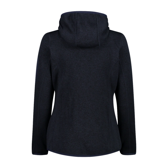 CMP Strickfleecejacke »KNITTED MELANGE HOODY WOMAN HOODY JACKET« mit Kapuze mit Reißverschlusstaschen, atmungsaktiv, schnell trocknend