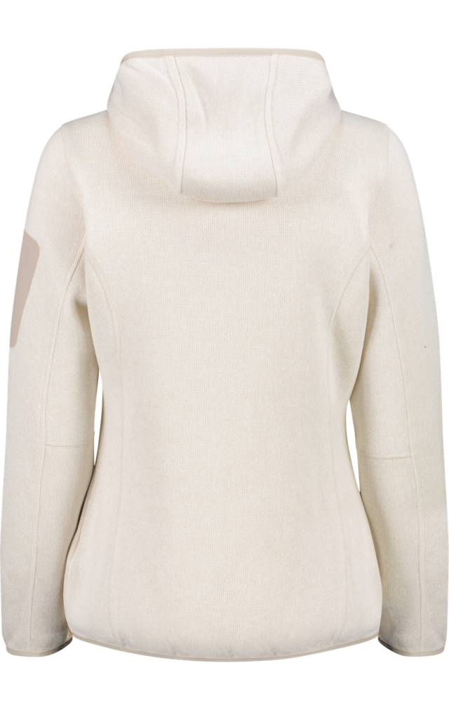 CMP Strickfleecejacke »KNITTED MELANGE HOODY WOMAN HOODY JACKET« mit Kapuze mit Reißverschlusstaschen, atmungsaktiv, schnell trocknend