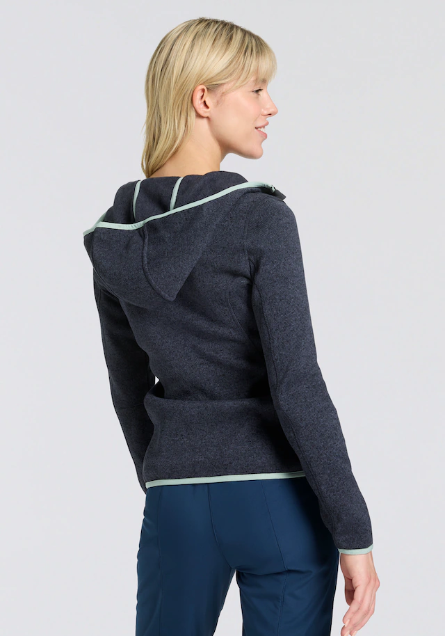 CMP Strickfleecejacke »KNITTED MELANGE HOODY WOMAN HOODY JACKET« mit Kapuze mit Reißverschlusstaschen, atmungsaktiv, schnell trocknend