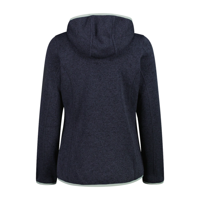 CMP Strickfleecejacke »KNITTED MELANGE HOODY WOMAN HOODY JACKET« mit Kapuze mit Reißverschlusstaschen, atmungsaktiv, schnell trocknend