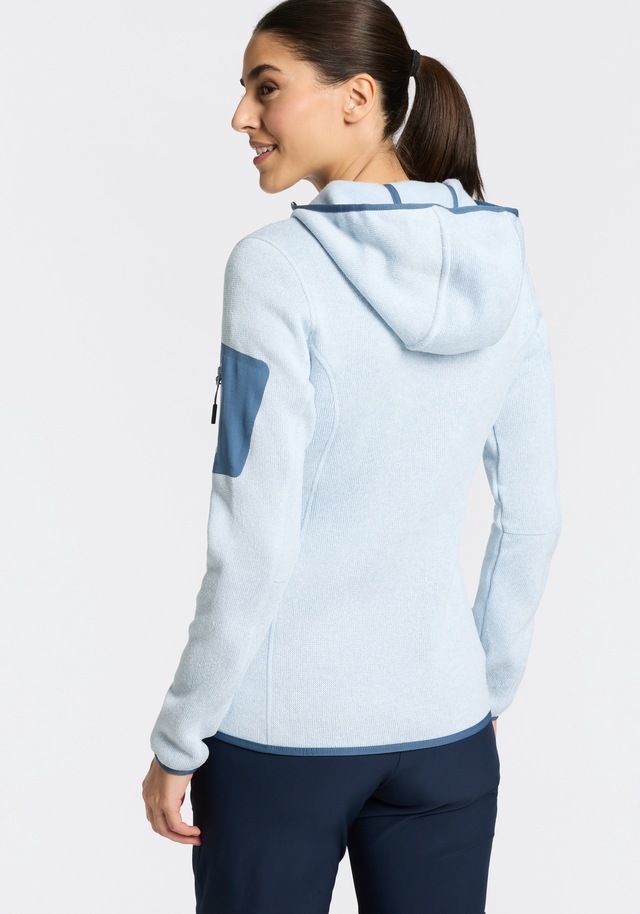 CMP Strickfleecejacke »KNITTED MELANGE HOODY WOMAN HOODY JACKET« mit Kapuze mit Reißverschlusstaschen, atmungsaktiv, schnell trocknend
