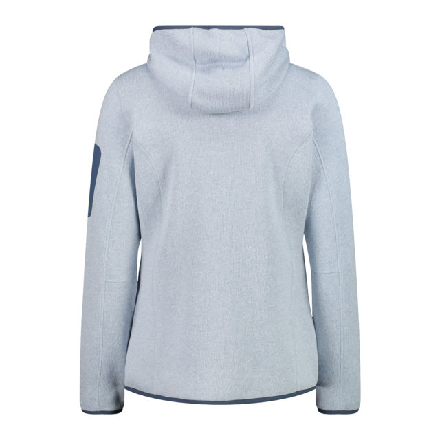 CMP Strickfleecejacke »KNITTED MELANGE HOODY WOMAN HOODY JACKET« mit Kapuze mit Reißverschlusstaschen, atmungsaktiv, schnell trocknend