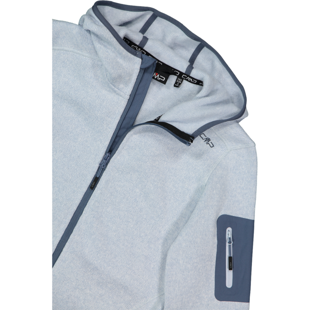 CMP Strickfleecejacke »KNITTED MELANGE HOODY WOMAN HOODY JACKET« mit Kapuze mit Reißverschlusstaschen, atmungsaktiv, schnell trocknend
