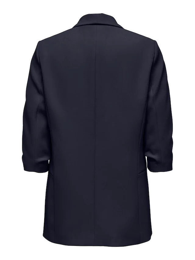 ONLY Kurzblazer »ONLELLA – Femininer Blazer mit 3/4-Ärmeln und Raffung« regular fit, casual, Web, Kunstfaser, V-Ausschnitt