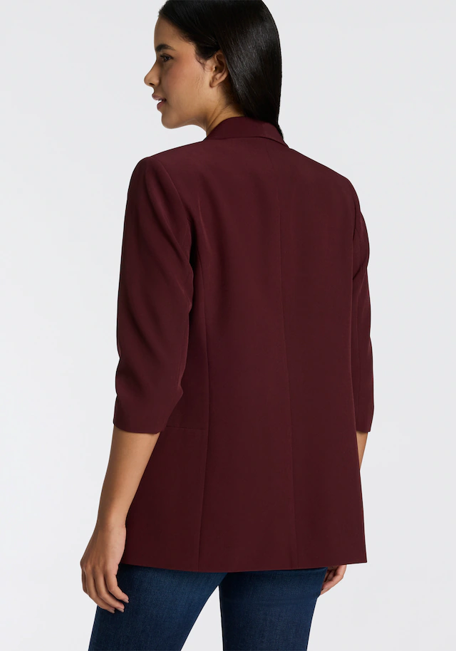 ONLY Kurzblazer »ONLELLA – Femininer Blazer mit 3/4-Ärmeln und Raffung« regular fit, casual, Web, Kunstfaser, V-Ausschnitt
