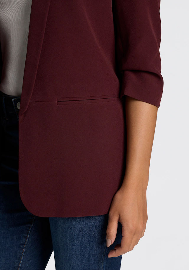 ONLY Kurzblazer »ONLELLA – Femininer Blazer mit 3/4-Ärmeln und Raffung« regular fit, casual, Web, Kunstfaser, V-Ausschnitt