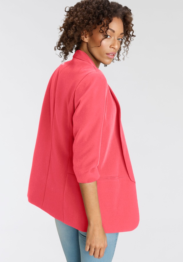 ONLY Kurzblazer »ONLELLA – Femininer Blazer mit 3/4-Ärmeln und Raffung« regular fit, casual, Web, Kunstfaser, V-Ausschnitt