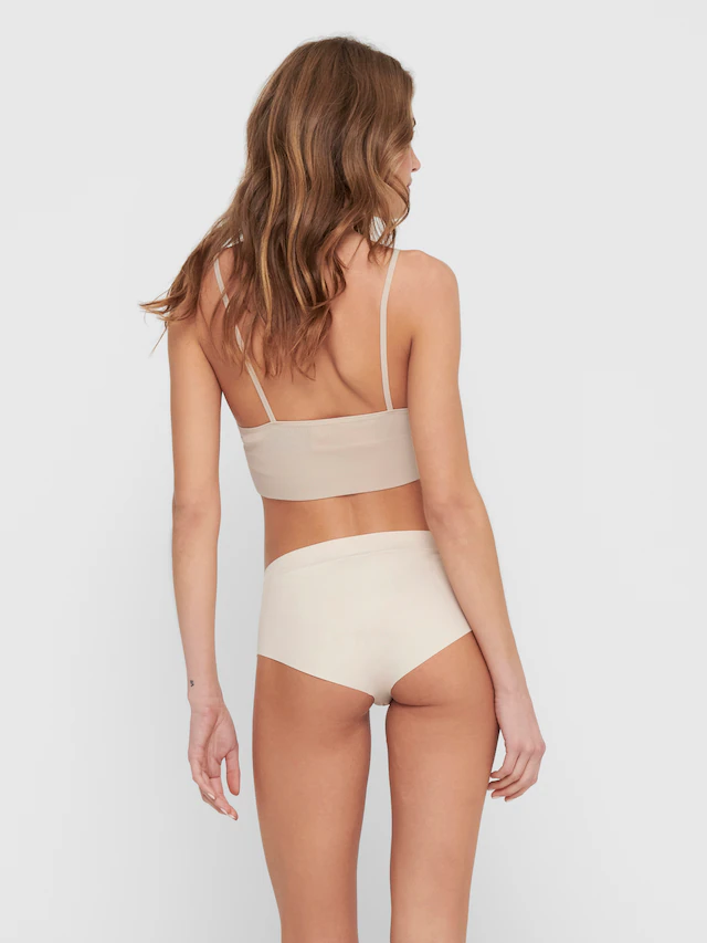 ONLY Bustier »ONLVICKY RIB SEAMLESS V-NECK TOP NOOS« Materialmix