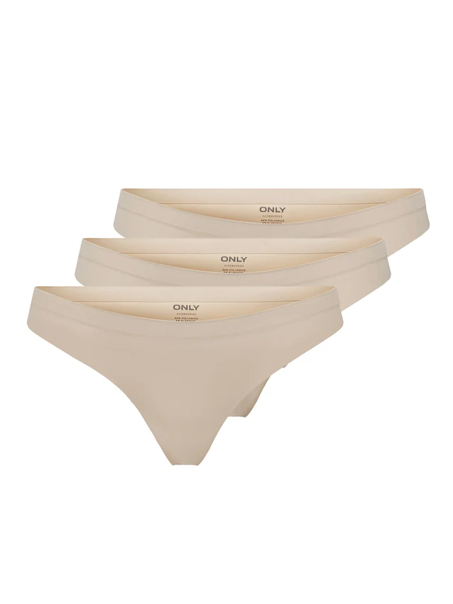 ONLY T-String »ONLTRACY BONDED THONG NOOS 3-PK« Packung, 3 Stk.