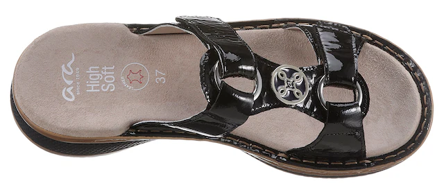 Ara Pantolette »HAWAII« , Keilabsatz, Sommerschuh, Schlupfschuh mit Schmuckelement