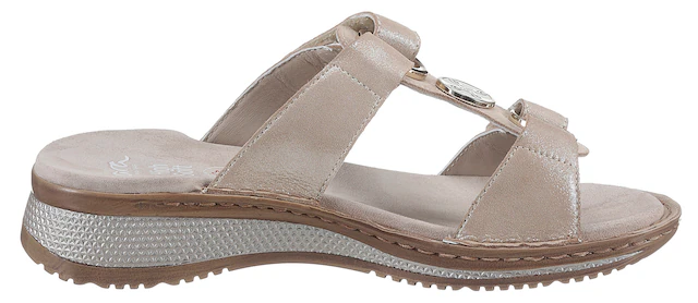 Ara Pantolette »HAWAII« , Keilabsatz, Sommerschuh, Schlupfschuh mit Schmuckelement