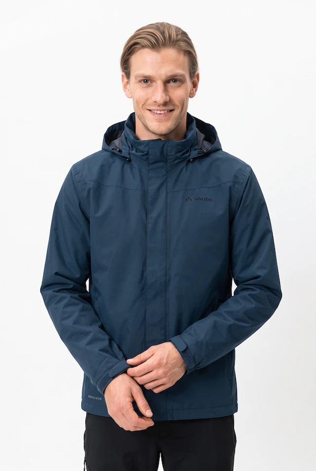 VAUDE Fahrradjacke »Men's Escape Bike Light Jacket« mit Kapuze mit leichtem Material, mit Reißverschlusstaschen