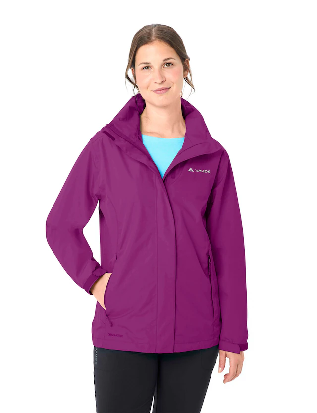 VAUDE Regenjacke »Women's Escape Light Jacket« mit Kapuze für Wandern und Trekking, atmungsaktives Material, wasserdicht