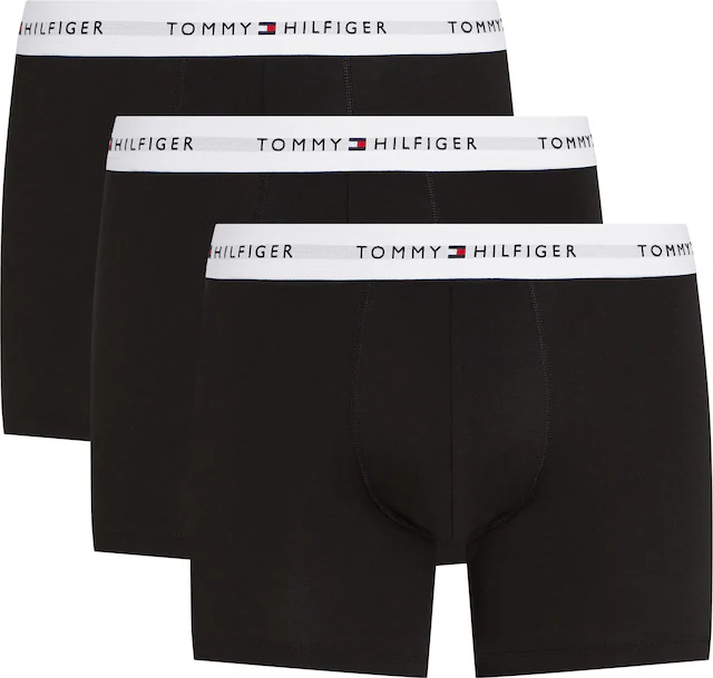 Tommy Hilfiger Underwear Boxershorts »3P BOXER BRIEF WB« Packung, 3er-Pack, 3 Stk. mit kontrastfarbenem Logobund
