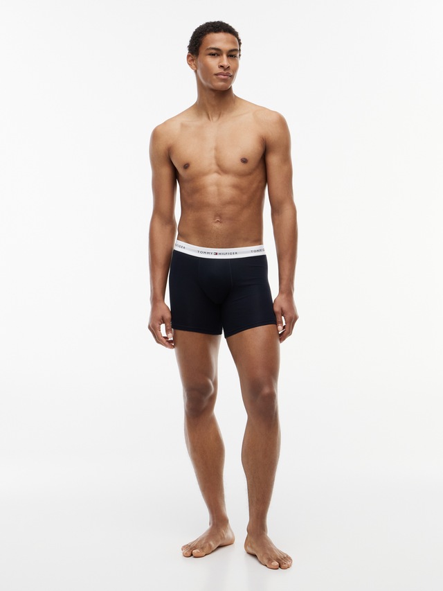 Tommy Hilfiger Underwear Boxershorts »3P BOXER BRIEF WB« Packung, 3er-Pack, 3 Stk. mit kontrastfarbenem Logobund