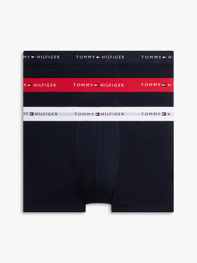 Tommy Hilfiger Underwear Trunk »TRUNK 3 PACK« 3 Stk. mit kontrastfarbenem Logobund