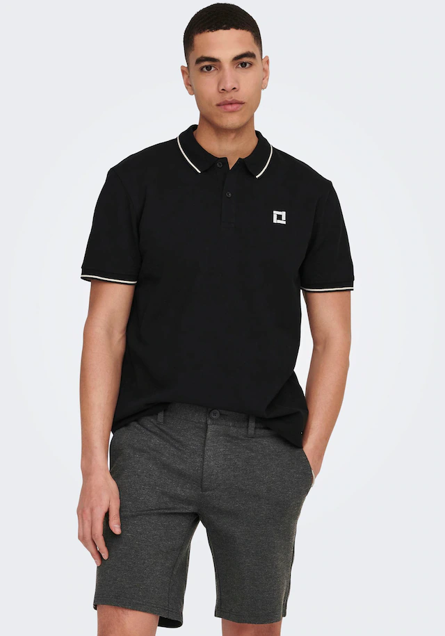 ONLY & SONS »ONSFLETCHER SLIM SS POLO NOOS« Baumwolle, normal geschnitten