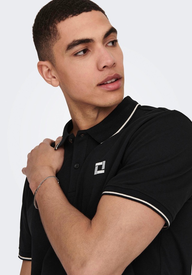 ONLY & SONS »ONSFLETCHER SLIM SS POLO NOOS« Baumwolle, normal geschnitten