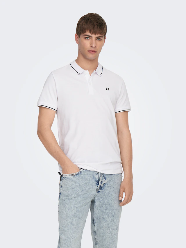 ONLY & SONS »ONSFLETCHER SLIM SS POLO NOOS« Baumwolle, normal geschnitten