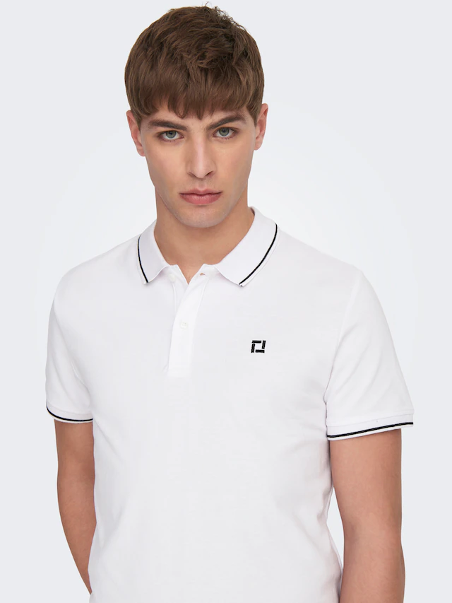 ONLY & SONS »ONSFLETCHER SLIM SS POLO NOOS« Baumwolle, normal geschnitten