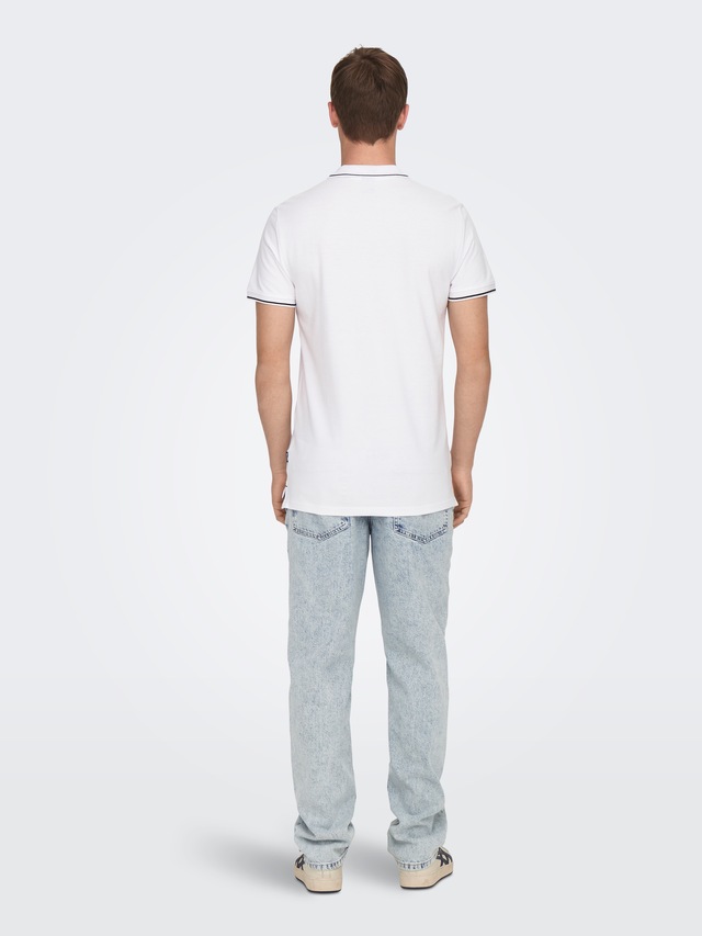 ONLY & SONS »ONSFLETCHER SLIM SS POLO NOOS« Baumwolle, normal geschnitten