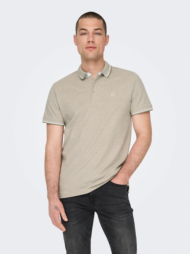 ONLY & SONS »ONSFLETCHER SLIM SS POLO NOOS« Baumwolle, normal geschnitten