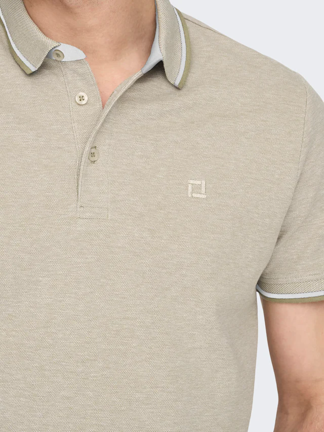 ONLY & SONS »ONSFLETCHER SLIM SS POLO NOOS« Baumwolle, normal geschnitten