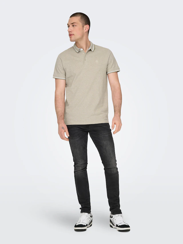 ONLY & SONS »ONSFLETCHER SLIM SS POLO NOOS« Baumwolle, normal geschnitten