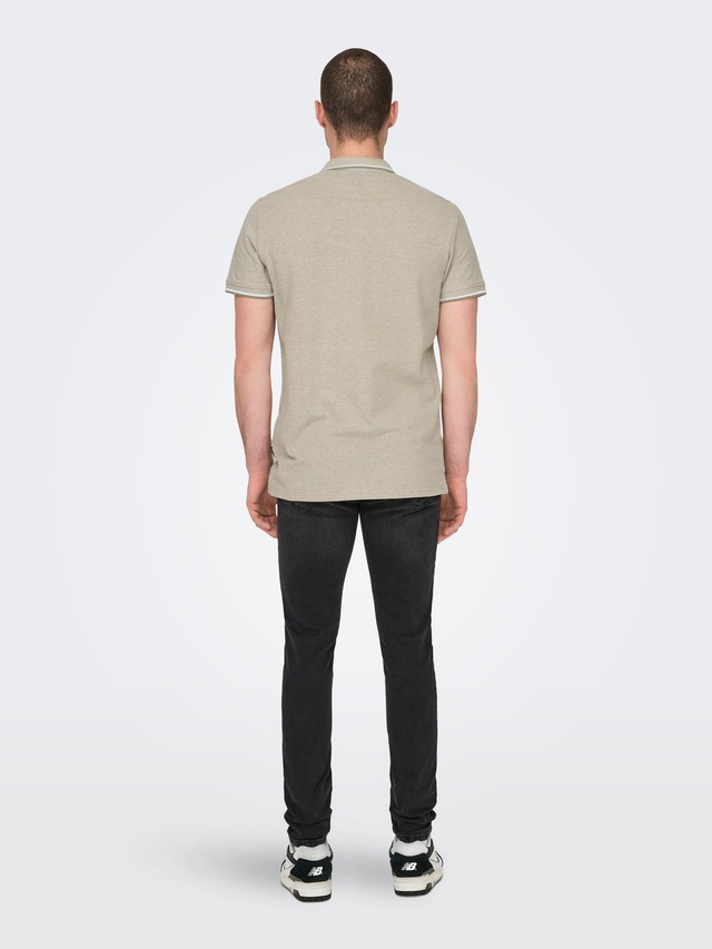 ONLY & SONS »ONSFLETCHER SLIM SS POLO NOOS« Baumwolle, normal geschnitten