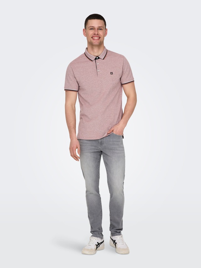 ONLY & SONS »ONSFLETCHER SLIM SS POLO NOOS« Baumwolle, normal geschnitten