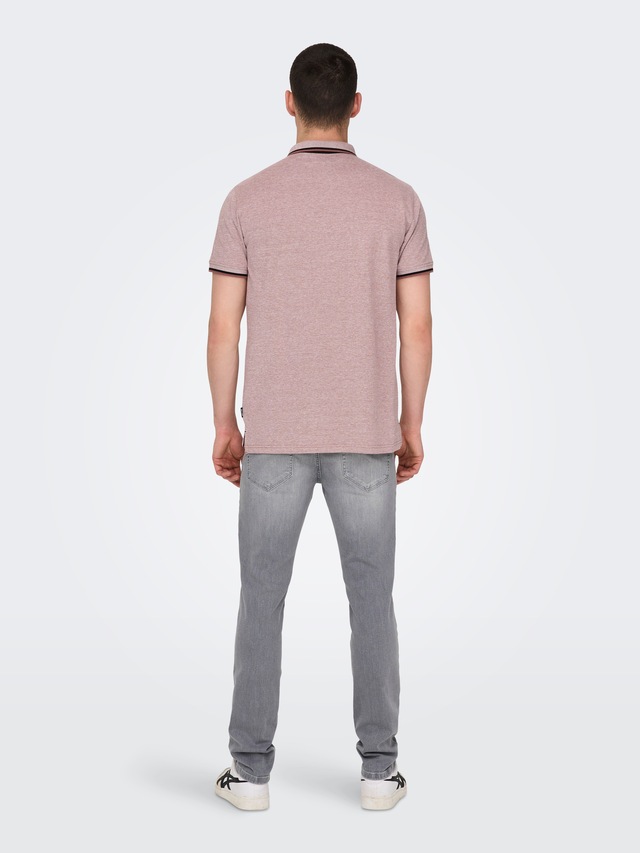 ONLY & SONS »ONSFLETCHER SLIM SS POLO NOOS« Baumwolle, normal geschnitten