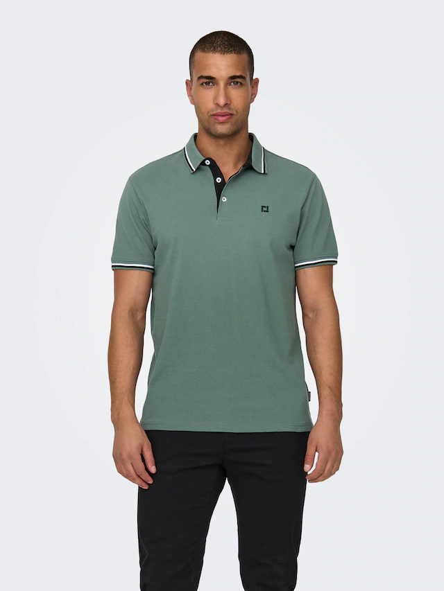 ONLY & SONS »ONSFLETCHER SLIM SS POLO NOOS« Baumwolle, normal geschnitten