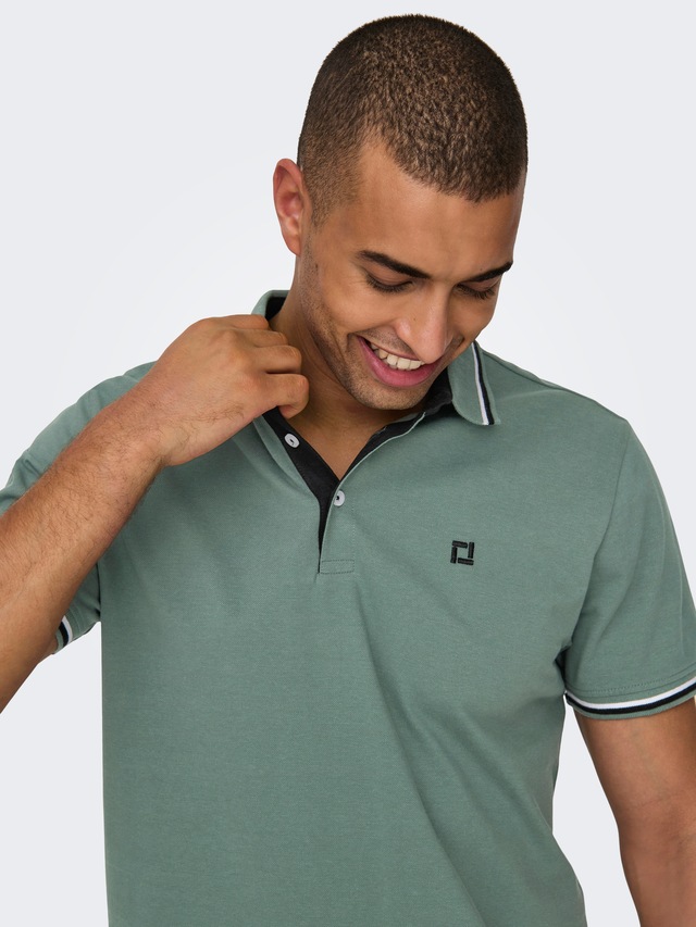 ONLY & SONS »ONSFLETCHER SLIM SS POLO NOOS« Baumwolle, normal geschnitten