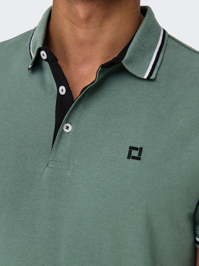 ONLY & SONS »ONSFLETCHER SLIM SS POLO NOOS« Baumwolle, normal geschnitten