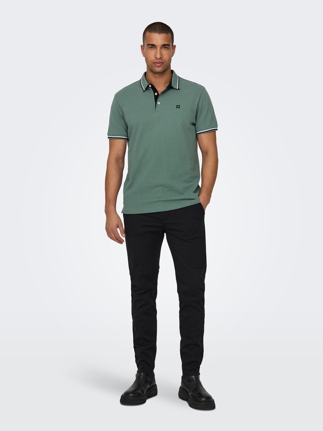 ONLY & SONS »ONSFLETCHER SLIM SS POLO NOOS« Baumwolle, normal geschnitten